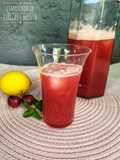 Limonada de cerezas y menta