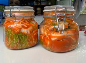 Foto resep Kimchi Sawi Putih dengan Gochugaru dan Gochujang (lama fermentasi 2 hari)