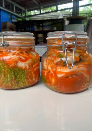 Foto resep Kimchi Sawi Putih dengan Gochugaru dan Gochujang (lama fermentasi 2 hari)