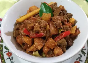 Masakan Unik 251. Sambal Goreng Kentang Ati Sapi Sedap