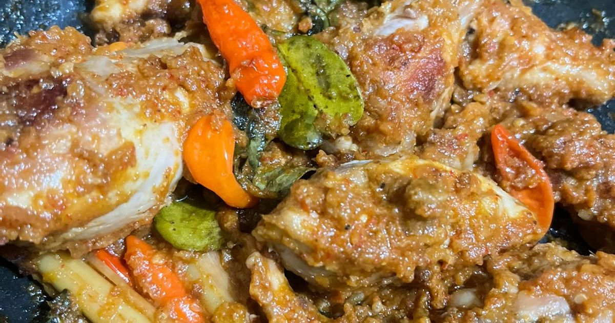 Gulai ayam tanpa santan & minyak (menu diet)