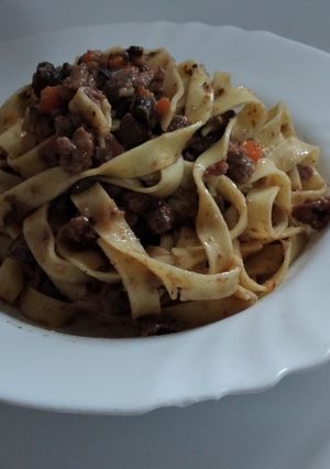A picture of Tagliatelle with Wood Pigeon Ragù.