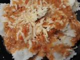 Ravioles con salsa rosa