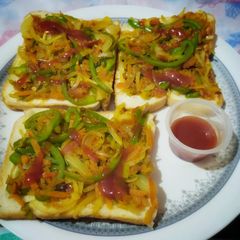 A picture of Open Masala Sandwich.