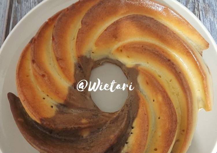 Resep Bolu marble ekonomis (4 telur) Anti Gagal