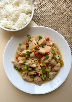A picture of Vietnamese Braised Ginger Chicken (Gà Kho Gừng).