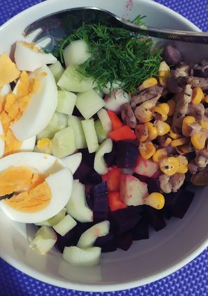 Hình của món Salad nga eatclean.