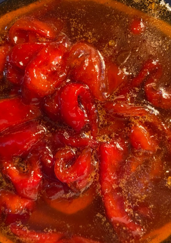Una foto de Pimiento caramelizado
