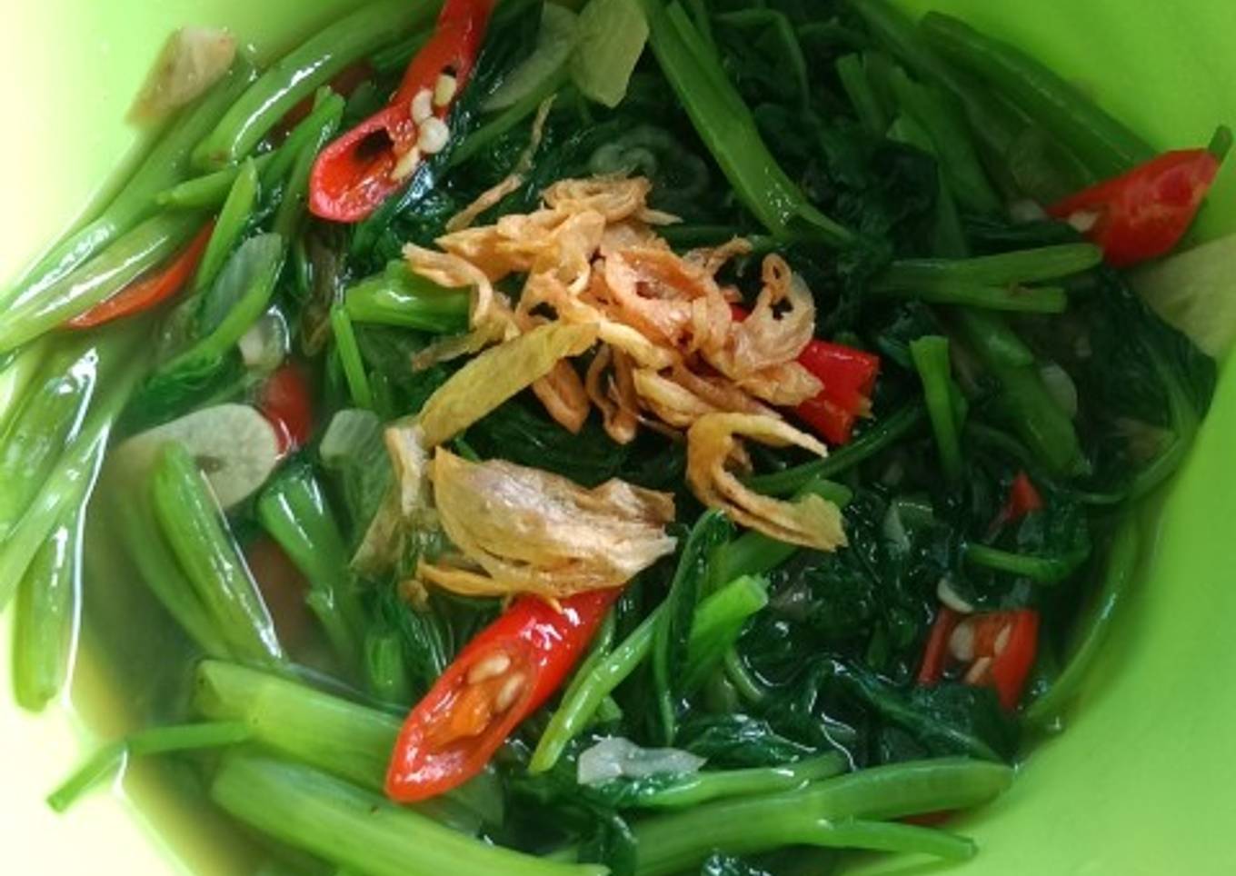 Bayam goreng gampang