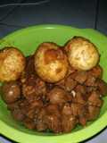 Telur, bakso, tempe, masak kecap