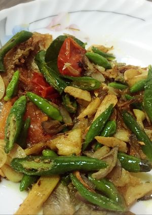 Foto resep Ikan asin siram cabe