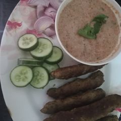 Seekh kabab A picture of Seekh kabab.