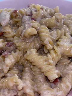 Una foto de Pasta con salsa de champiñón y queso azul