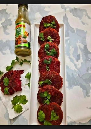 A picture of Beetroot cutlets.