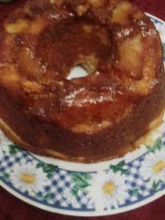 Una foto de Torta de manzana invertida