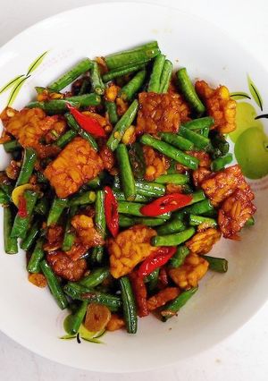 Foto resep Tumis tempe kacang panjang