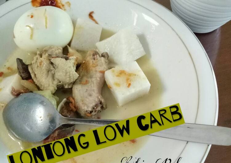 Cara Menyajikan Lontong low carb Enak Sederhana