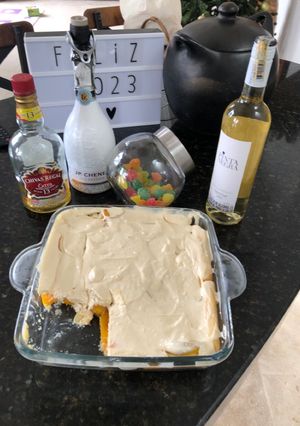 Una foto de Postre de Deditos o bizcochuelos con melocotones
