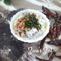 A picture of Baby Bottle Gourd Tempered Raita.