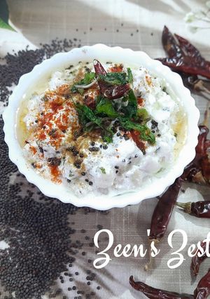 A picture of Baby Bottle Gourd Tempered Raita.