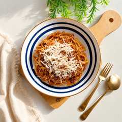 A picture of Spaghetti Daging Pedas.