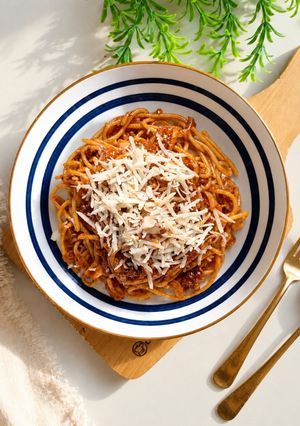 Foto resep Spaghetti Daging Pedas