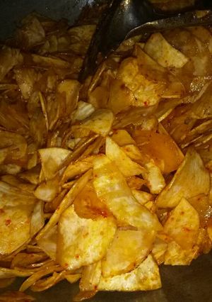 Foto resep Balado Taro spicy - sweet (balado talas pedas manis)