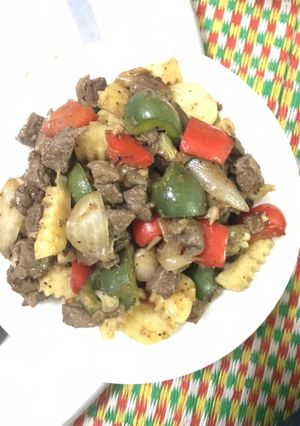 Hình của món Bò xào lúc lắc.