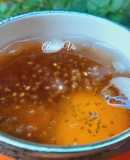 Trà đào hạt chia