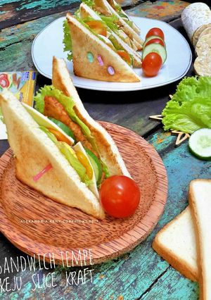 Foto resep Sandwich tempe keju slice kraft