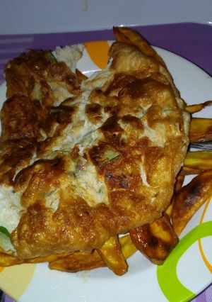 A picture of Fried Egg & sweet pototo.