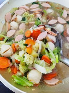 Foto resep Sayur Sop Baso Sosis