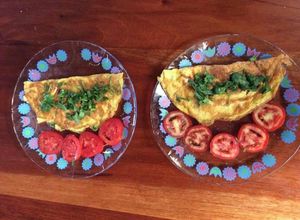 Una foto de Omelette vegetariano