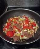 Beef Casserole with veges (leeks,cabbage,celery tomato,capsicum)