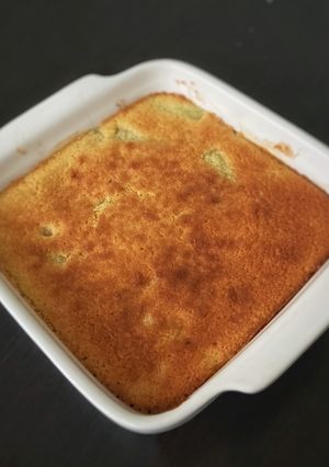 Une photo de Gratin de rhubarbe à la crème d’amande