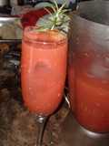 Bebida de frutilla y vodka