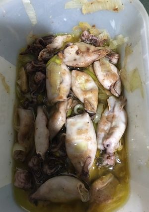 Una foto de Calamares encebollados (comer fríos)