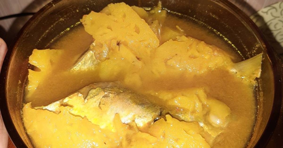 Resep Lempah kuning nanas khas Bangka (ikan hapau) oleh 𝓐𝓰𝓾𝓼𝓽𝓲𝓷𝓪 Cookpad