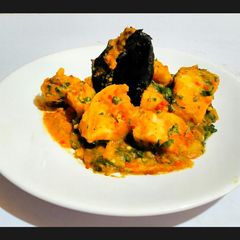 A picture of Rep My State Challenge. Porridge Yam with Flavoured Smoked Fis.
