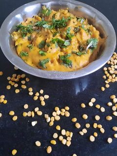 चणा डाळीचे पिठल (Chana Dal Pithala Recipe In Marathi) रेसिपी चे मुख्य फोटो 