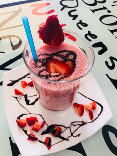 Una foto de Batido de Frambuesa y fresas