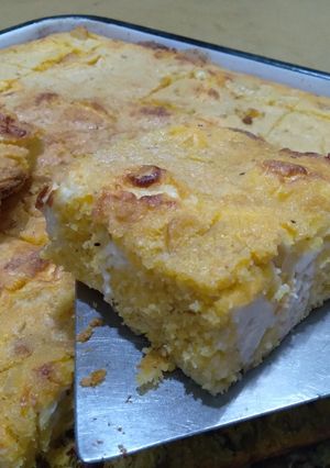 Una foto de Sopa paraguaya con polenta