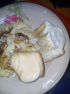 A picture of Fried egg and bread.