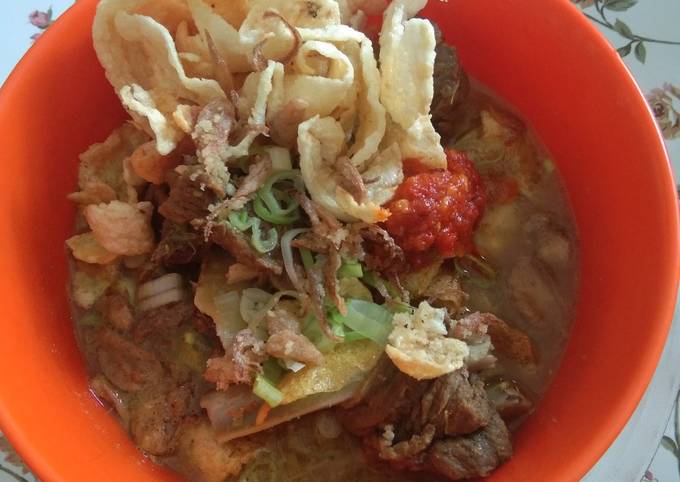 Cara Praktis Memasak Sop tulang kuah soto betawi Yang Lezat Sekali