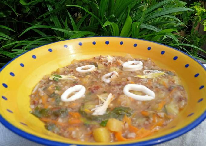 Resep Bubur Manado (nasi merah) Anti Gagal