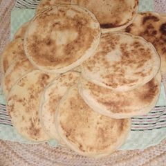 A picture of Moroccan Harsha (semolina pancake), easy and quick to make in a pan.