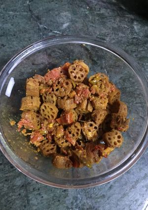 A picture of Kamal kakri ki masale daar sabji.