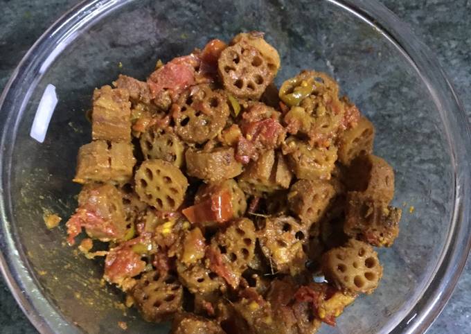 Kamal kakri ki masale daar sabji recipe main photo