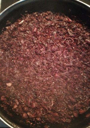 Una foto de Paella salvaje con calamar