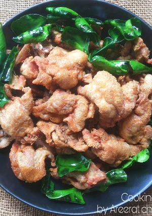 รูปของ หนังไก่ทอดกรอบ